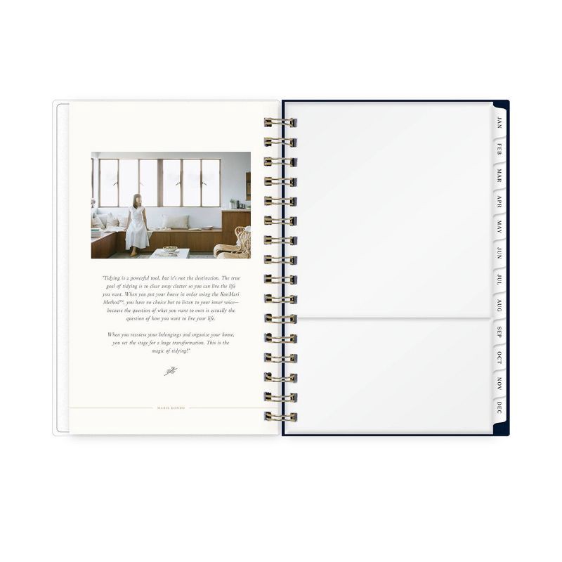 slide 7 of 14, Marie Kondo for Blue Sky 2025 Daily/Monthly Planner 8.19"x6.38" Wirebound Kintsugi Indigo: Adult Stationery, 5 x 8 Calendar, 1 ct