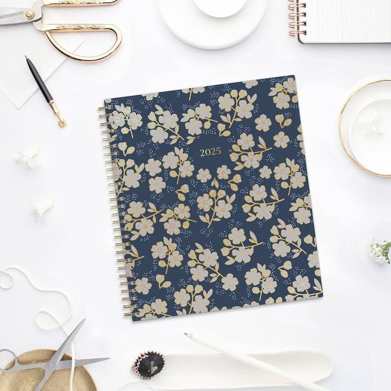 slide 2 of 12, Marie Kondo for Blue Sky 2025 Monthly Planner 10.14"x8.15" Wirebound Hana Navy: Adult Agenda, Stationery, Tabs, 1 ct