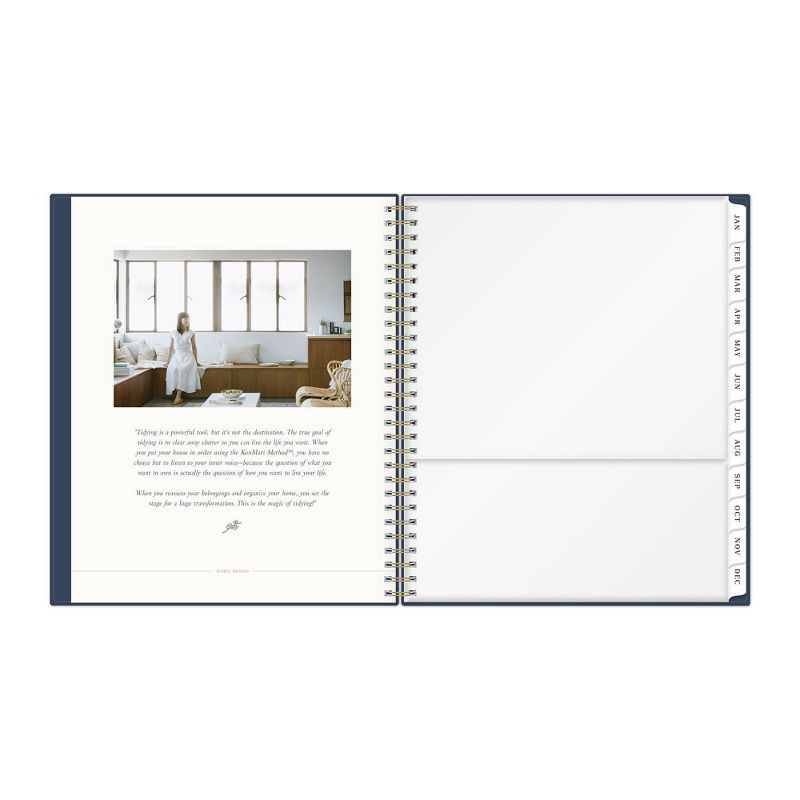 slide 6 of 12, Marie Kondo for Blue Sky 2025 Monthly Planner 10.14"x8.15" Wirebound Hana Navy: Adult Agenda, Stationery, Tabs, 1 ct