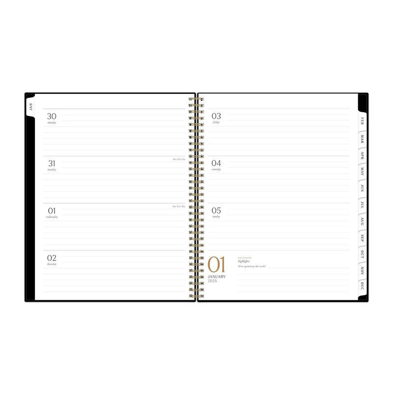 slide 5 of 13, Marie Kondo for Blue Sky 2025 Weekly/Monthly Planner 11.14"x9.25" Wirebound Kintsugi Charcoal: Adult Stationery, Tabs, 1 ct
