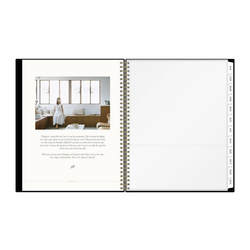 slide 7 of 13, Marie Kondo for Blue Sky 2025 Weekly/Monthly Planner 11.14"x9.25" Wirebound Kintsugi Charcoal: Adult Stationery, Tabs, 1 ct