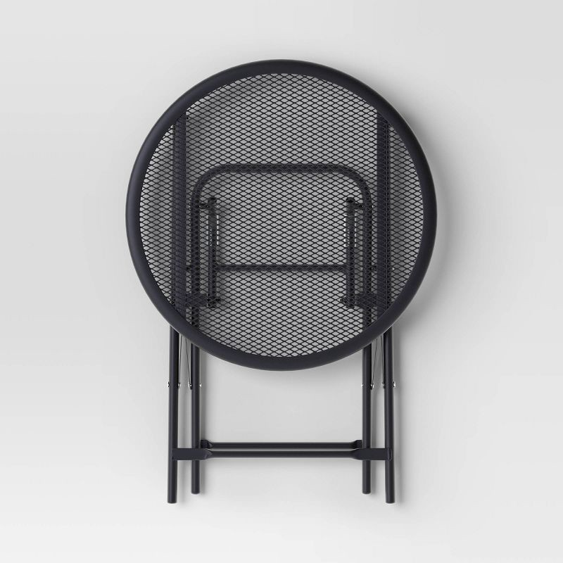 slide 4 of 5, 18" Metal Mesh Patio Accent Table Black - Room Essentials™, 1 ct