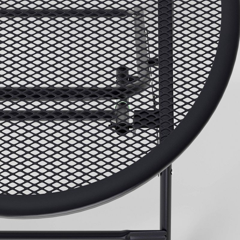 slide 5 of 5, 18" Metal Mesh Patio Accent Table Black - Room Essentials™, 1 ct