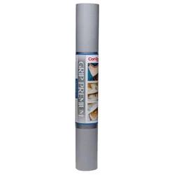 Con-Tact 18"x4ft Premium Solid Grip Gray Shelf Liner: Non-Adhesive Bathroom Storage & Organization, Spot Clean