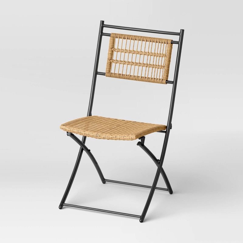 slide 1 of 6, 1pc Southport Patio Folding Chair Beige - Threshold™, 1 ct