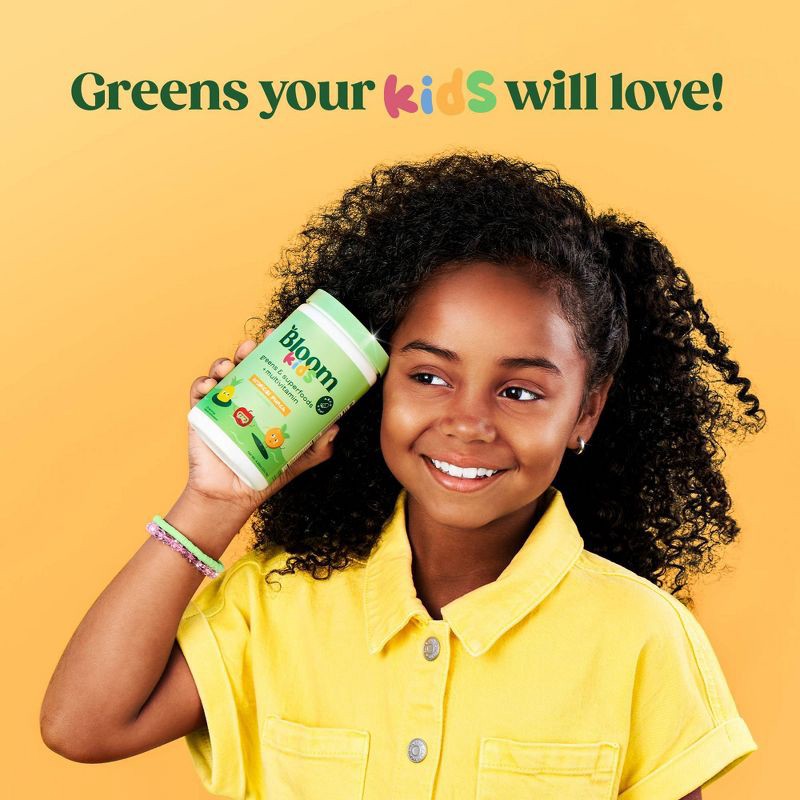 slide 4 of 5, BLOOM NUTRITION Kids' - Greens and Superfoods Powder - Tropical Punch - 25ct, 25 ct
