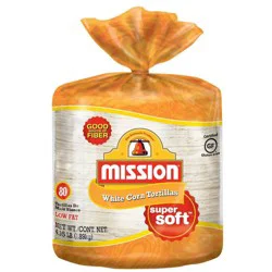 Mission Super Soft White Corn Tortillas, 80 ct