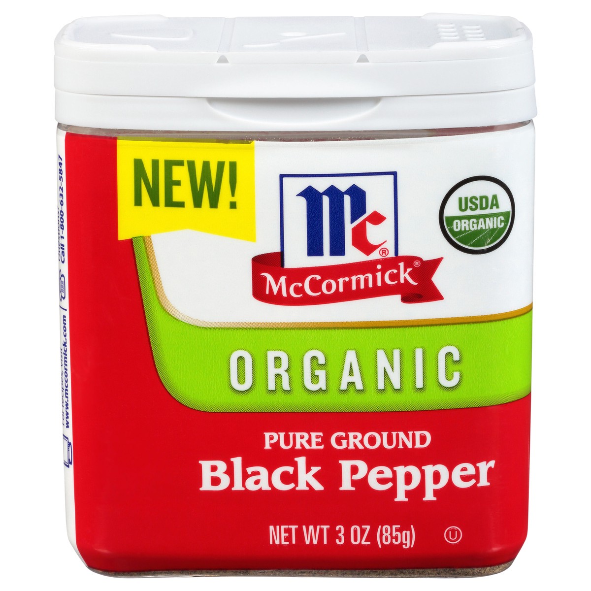 slide 1 of 9, McCormick Organic Black Pepper - Pure Ground, 3 oz, 3 oz