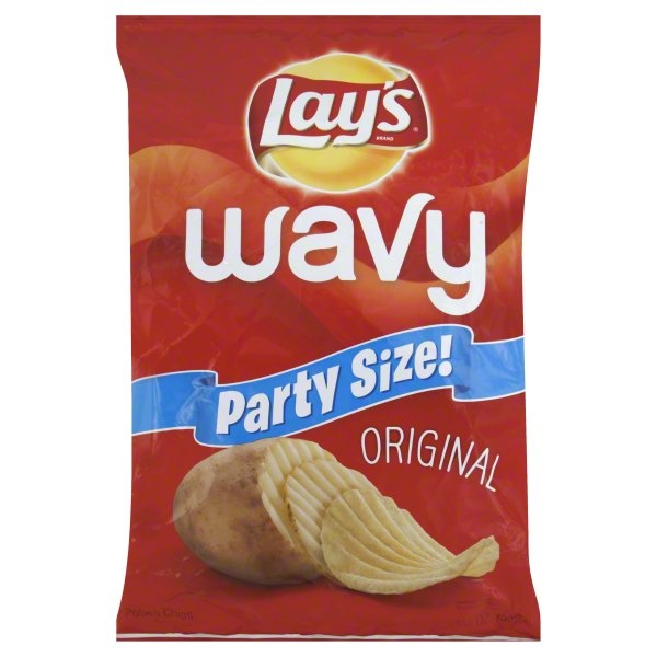 slide 1 of 6, Lay's Party Size! Wavy Original Potato Chips, 13.75 oz