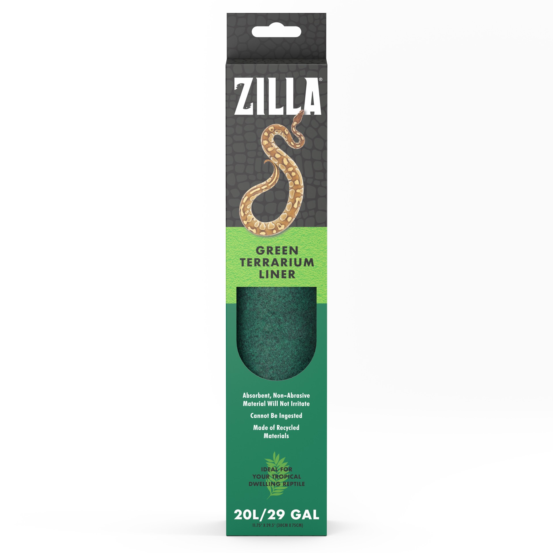 slide 6 of 10, Zilla Reptile Terrarium Liners Green 20L/29/37 Gallon, 1 ct