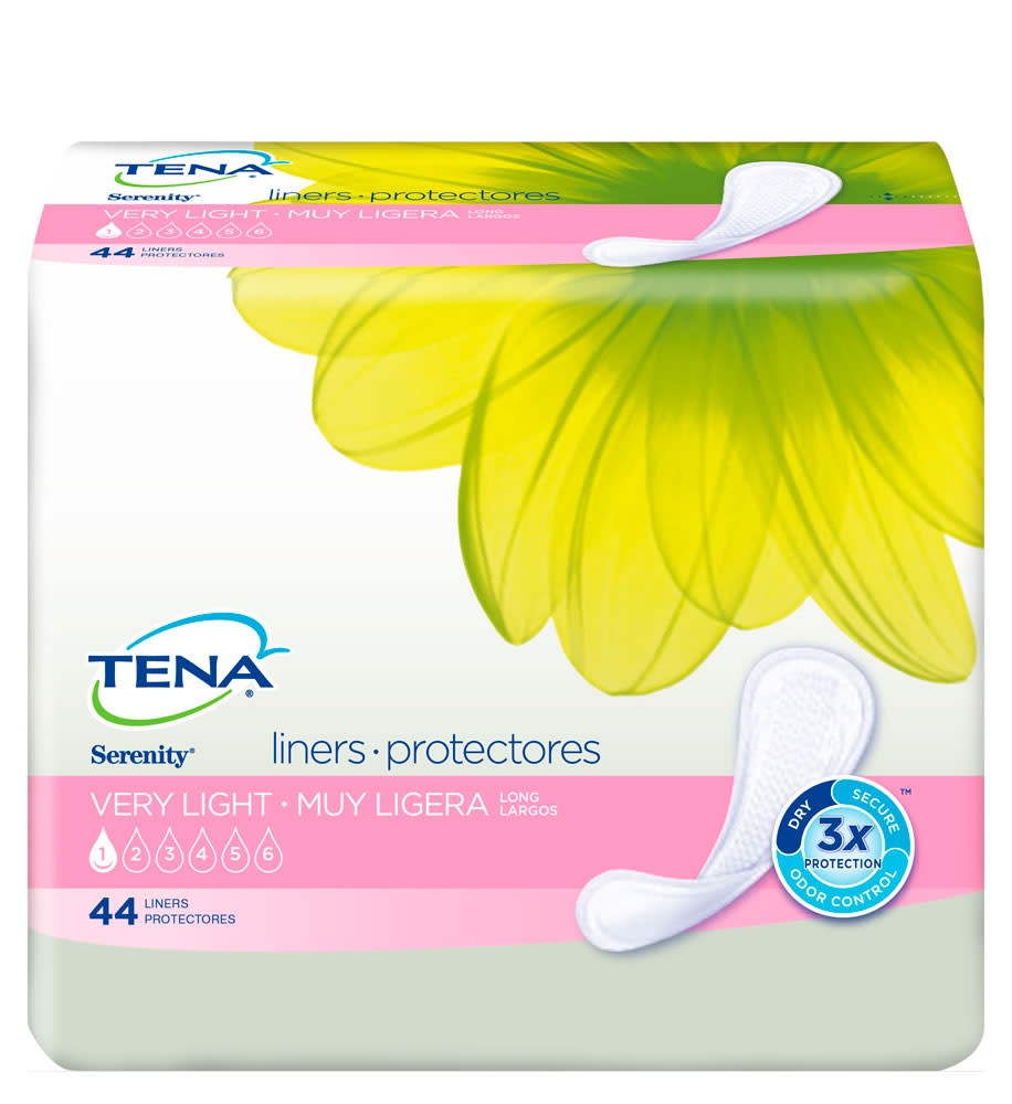 slide 1 of 5, Tena Incontinence Liners for Women, Long, 44 ct