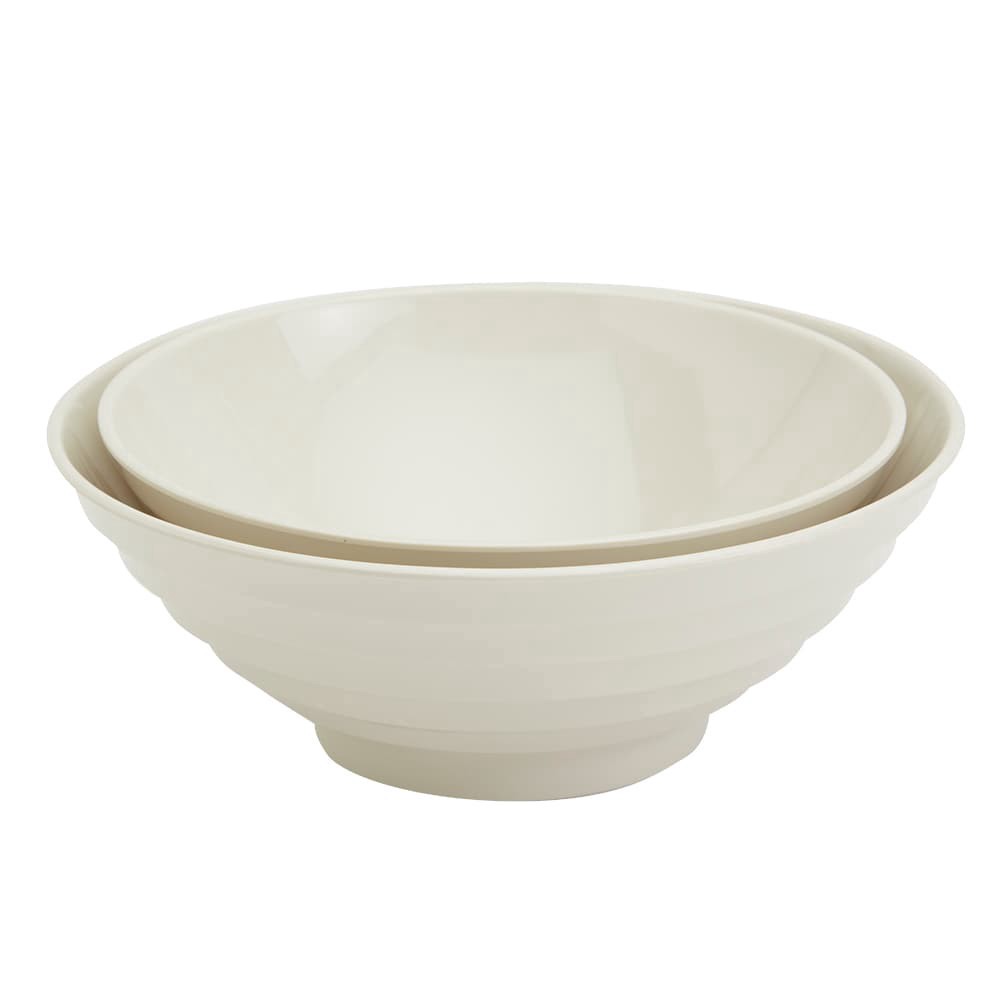 slide 3 of 3, Infuse 2-Piece Nested Melamine Bowl Set - Ivory, 2 ct