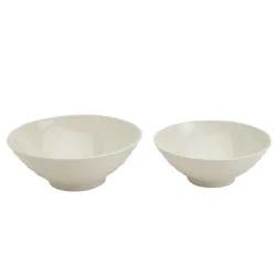 Infuse 2-Piece Nested Melamine Bowl Set - Ivory