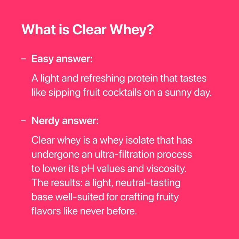 slide 6 of 8, Oath Nutrition Clear Whey Protein Powder - Island Mango - 18 Servings, 18 servings