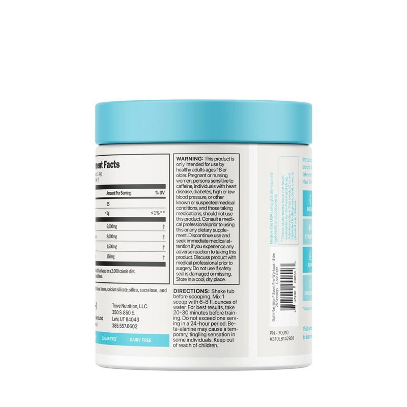 slide 3 of 5, Oath Nutrition Pre-Workout Sports Nutrition Supplement Powder - Coco Razz 25 serving: Energy, Muscle Growth, Endurance, 25 serving