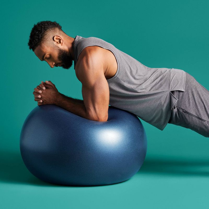 slide 2 of 4, Weighted Stability Exercise Ball - Blue 75cm - All In Motion™, 1 ct