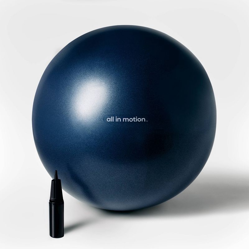 slide 3 of 4, Weighted Stability Exercise Ball 45cm Circumference 75cm - All In Motion™ Blue: PVC, 300lb Capacity, 300 lb