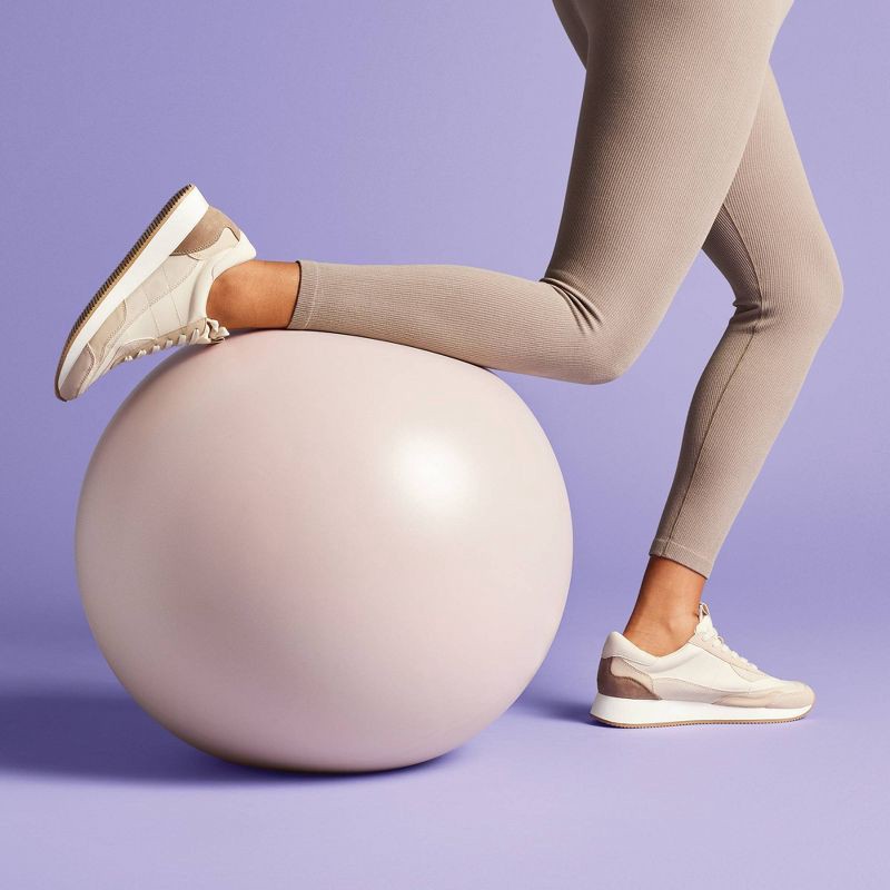 slide 2 of 4, Weighted Stability Exercise Ball - Cream 55cm - All In Motion™: PVC, 300lb Capacity, 300 lb