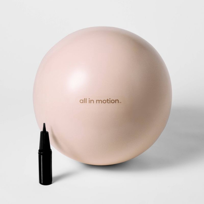 slide 3 of 4, Weighted Stability Exercise Ball - Cream 55cm - All In Motion™: PVC, 300lb Capacity, 300 lb