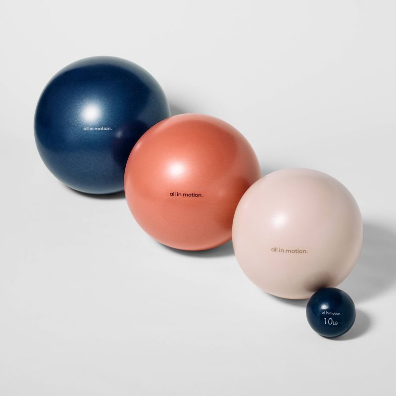 slide 4 of 4, Weighted Stability Exercise Ball - Cream 55cm - All In Motion™: PVC, 300lb Capacity, 300 lb