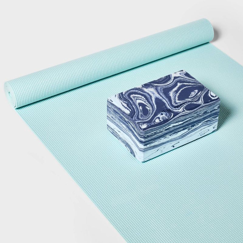 slide 3 of 3, Marble Yoga Block - All In Motion™: EVA Foam Fitness Accessory, 1 ct