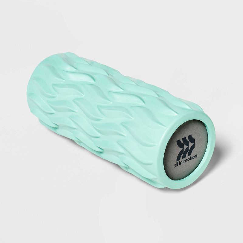 slide 1 of 3, 13" Deep Tissue Foam Roller - Aqua Blue - All In Motion™, 1 ct