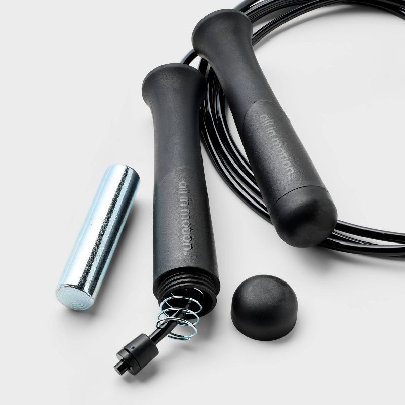 slide 3 of 3, 2" Weighted Jump Rope - Black - All In Motion™, 1 ct