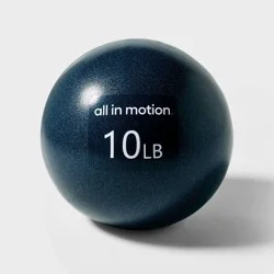 Medicine Ball 10lbs - Blue - All In Motion™: PVC Shell, Sand Fill