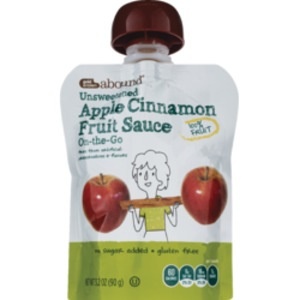 slide 1 of 1, CVS Gold Emblem Abound Unsweetened Apple Cinnamon Fruit Sauce, 3.2 oz