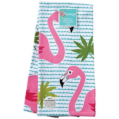 slide 1 of 1, Kay Dee Designs Flamingo Dual Purpose Kitchen Towel, 1 ct