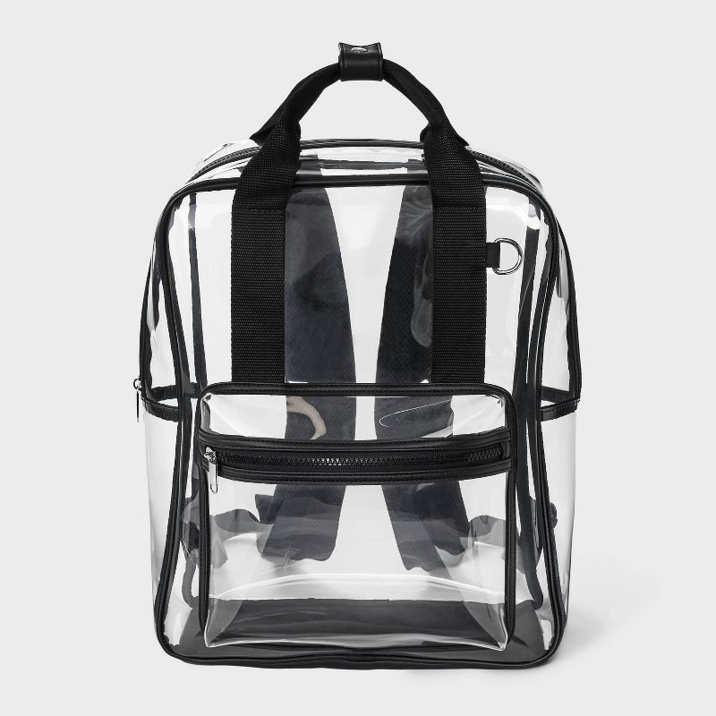 slide 1 of 6, Square Backpack - Wild Fable™ Clear: TPU Shell, Fits 16" Laptop, College Use, 1 ct
