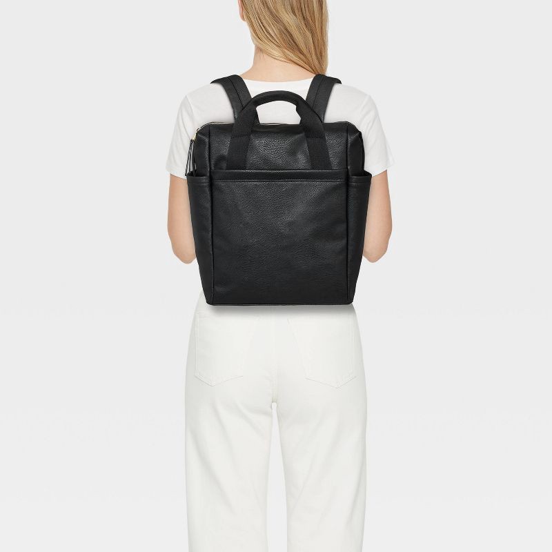 slide 2 of 5, Square Convertible Backpack - Universal Thread™ Black: Fits 15" Laptop, College Use, 1 ct
