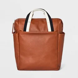 Square Convertible Backpack - Universal Thread™ Brown: Fits 15&quot; Laptop, Shell, College-Ready Design