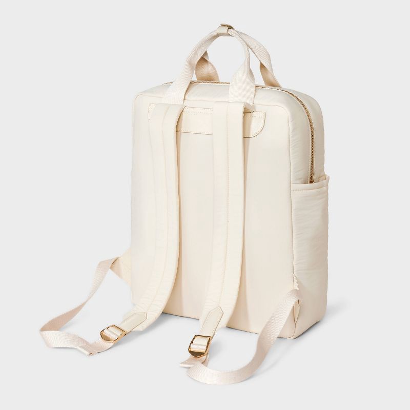 slide 3 of 5, Square Backpack - Universal Thread™ Off-White: Fits 14" Laptop, College Use, Recycled Nylon, 1 ct
