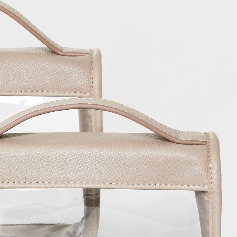 slide 4 of 4, Travel Pouch - A New Day™ Taupe: Top Handle Bag, Unstructured, Woven, Handle, 1 ct