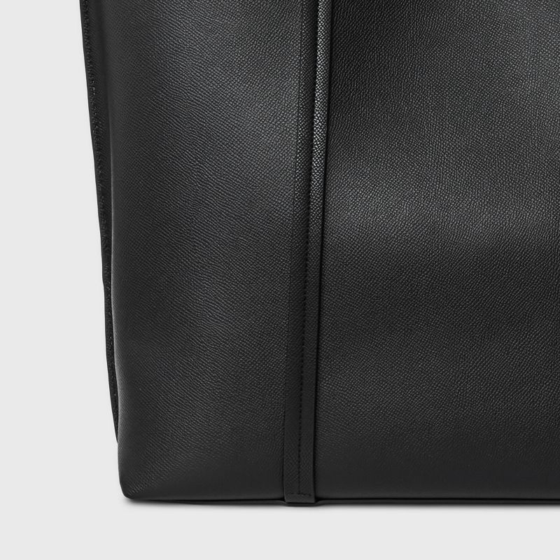 slide 5 of 5, Triple Compartment Work Tote Handbag - A New Day™ Black: Shell, Double Shoulder Handles, 1 ct