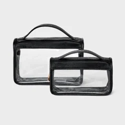 Travel Pouch - A New Day™ Black: Top Handle Handbag, PVC & Unstructured Design