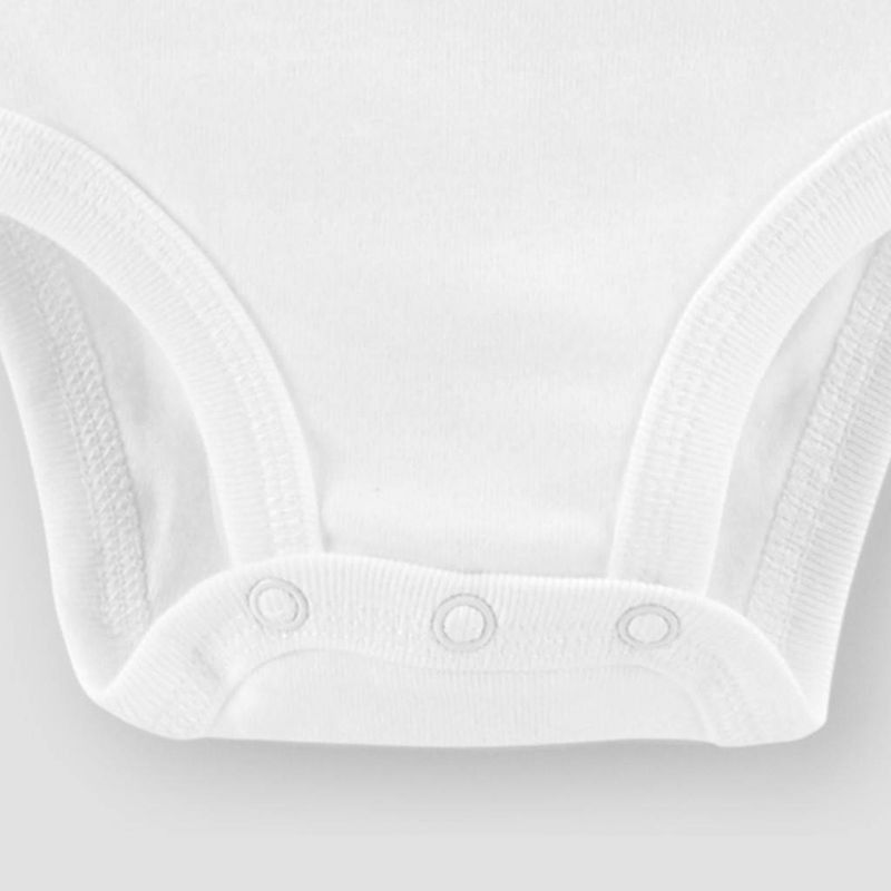 slide 4 of 6, Carter's Just One You® Baby 4pk Short Sleeve Bodysuit - White 12M: Cotton Crew Neck Snap Closure, 4 ct