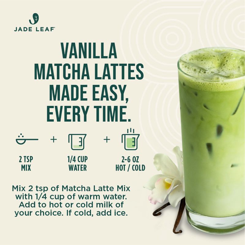 slide 4 of 6, Jade Leaf Matcha Jade Leaf Organic Vanilla Flavored Matcha Latte Mix - 3.5oz, 3.5 oz