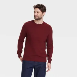 Men's Crewneck Pullover Sweater - Goodfellow & Co™ Maroon S