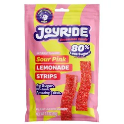 JOYRIDE Candy Sour Pink Lemonade Gummy Strips - 3.5oz