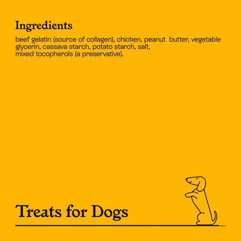 slide 5 of 7, Rawhide Alternative Collagen Roll Peanut Butter Flavor Dog Treat - Kindfull™ - 10.6oz/3ct, 10.6 oz, 3 ct