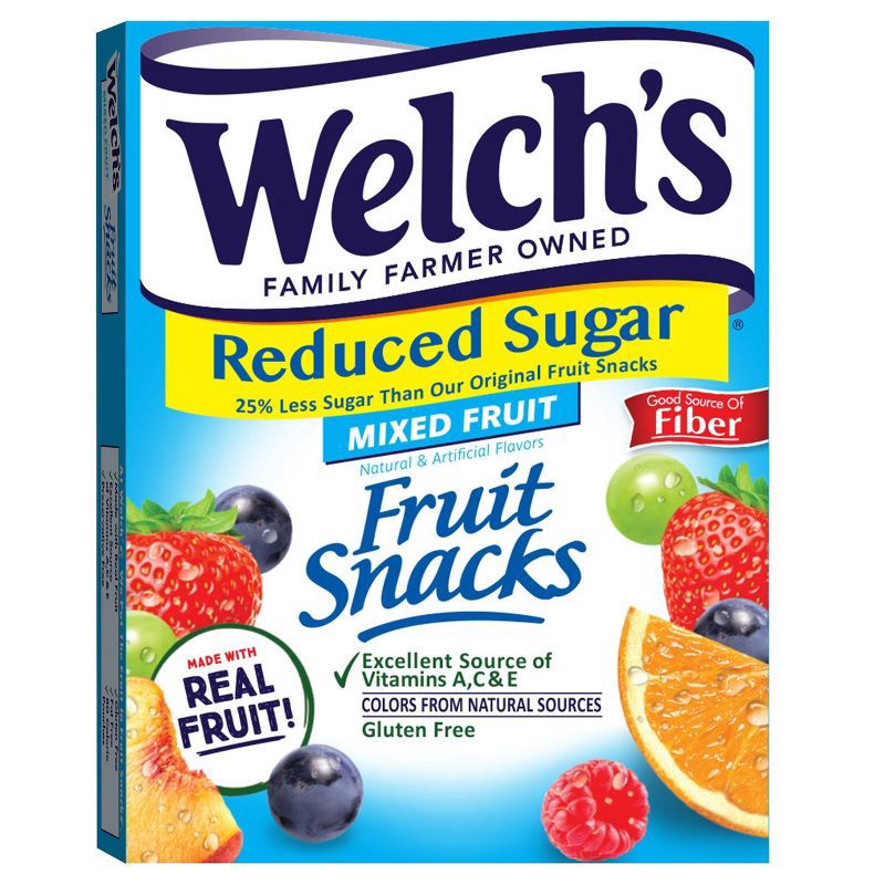 slide 1 of 5, Welch's Fruit Snacks Mixed Fruit Reduced Sugar – 6.4oz/8ct, 6.4 oz, 8 ct