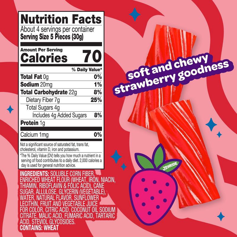 slide 2 of 3, Joyride Sweets Candy Strawberry Licorice - 4oz, 4 oz