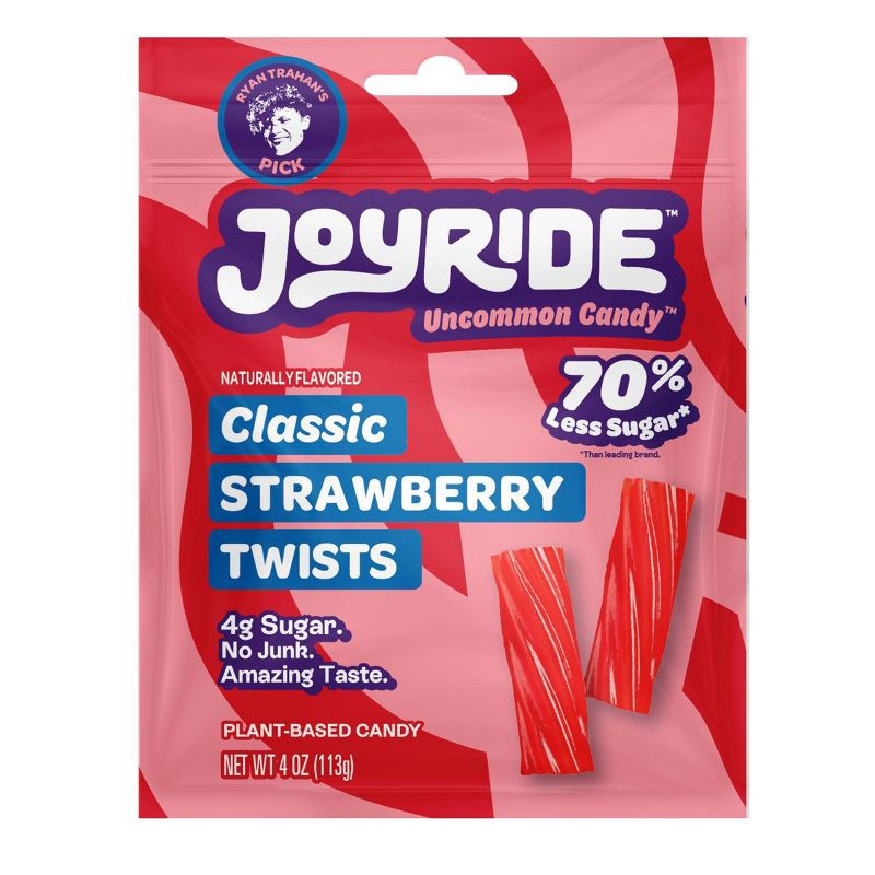 slide 1 of 3, Joyride Sweets Candy Strawberry Licorice - 4oz, 4 oz