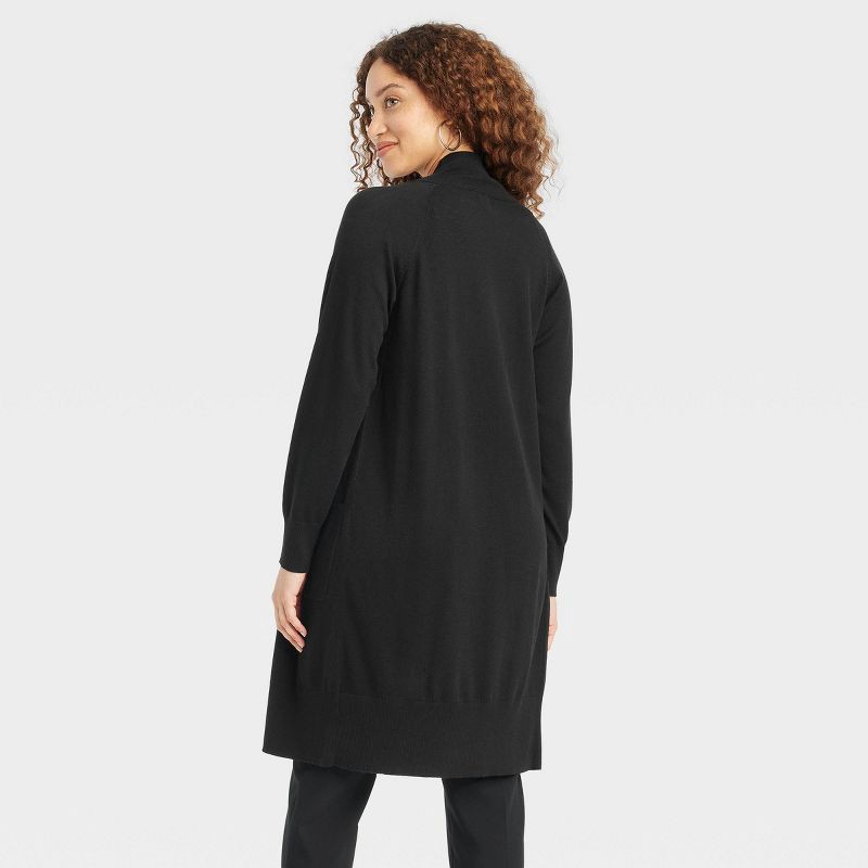 slide 2 of 3, Women's Duster Cardigan - A New Day™ Black L, 1 ct