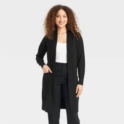 Women's Duster Cardigan - A New Day™ Black L