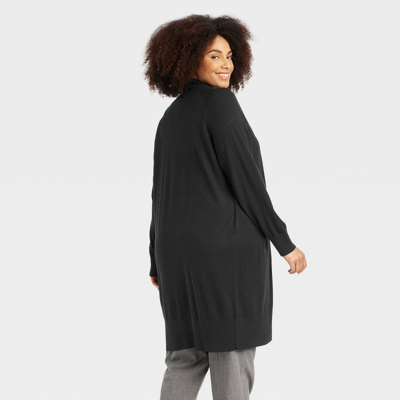 slide 2 of 3, Women's Duster Cardigan - A New Day™ Black XXL, 1 ct