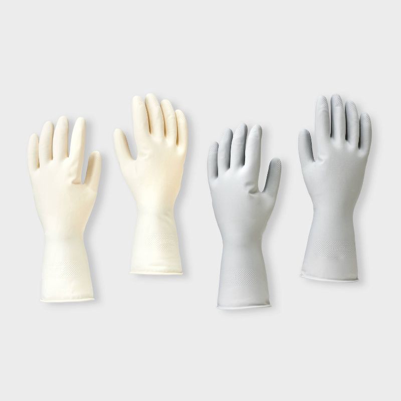 slide 2 of 3, Reusable Latex Gloves - Large - 2ct - Dealworthy™, 2 ct