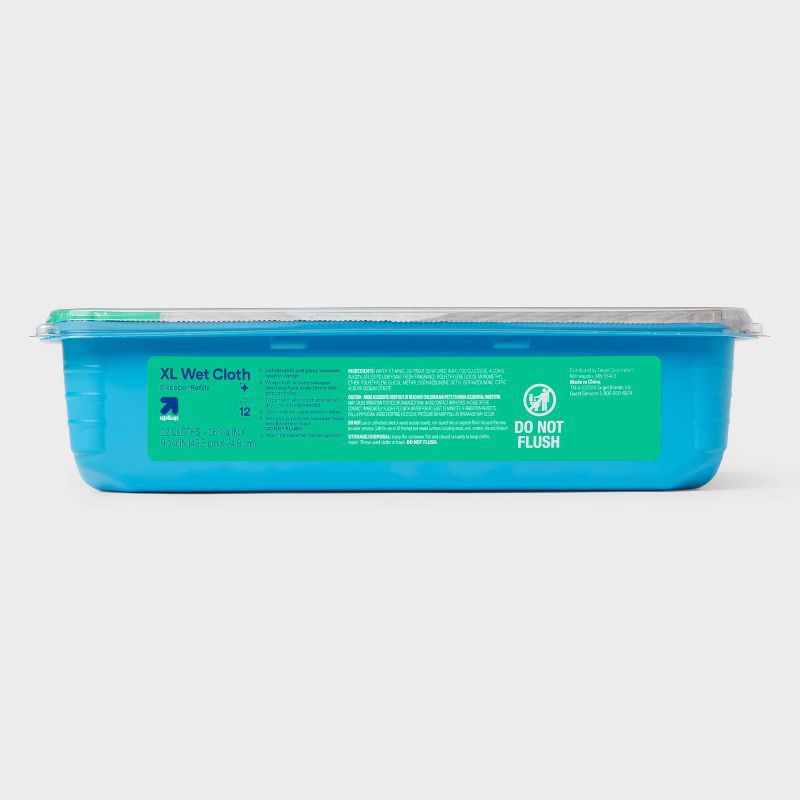 slide 4 of 4, Floor Sweeper Wet Mopping Cloths Refills - XL - Fresh Scent - 12ct - up&up™, 12 ct